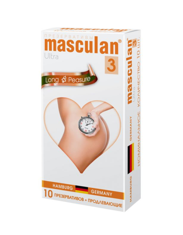 Презервативы с анестетиком Masculan LONG PLEASURE
