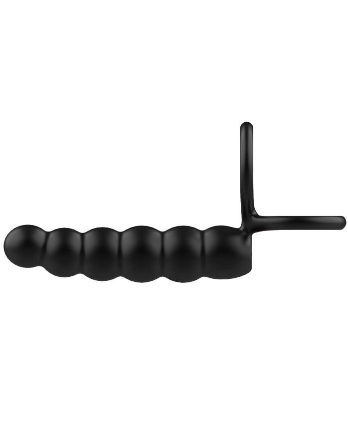 Двойная насадка Leto RIBBED COCK RING