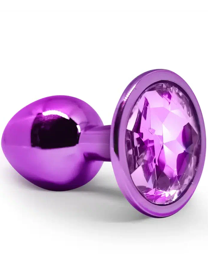 Анальная пробка со стразами Funny Steel PUR CRYSTAL
