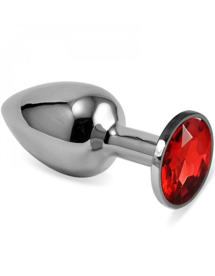 Анальная пробка со стразами Funny Steel RUBY IT (XS)