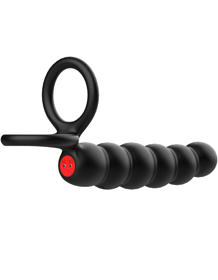 Двойная насадка Leto RIBBED COCK RING