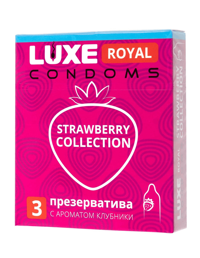 Презервативы со вкусом Luxe ROYAL STRAWBERRY COLLECTION