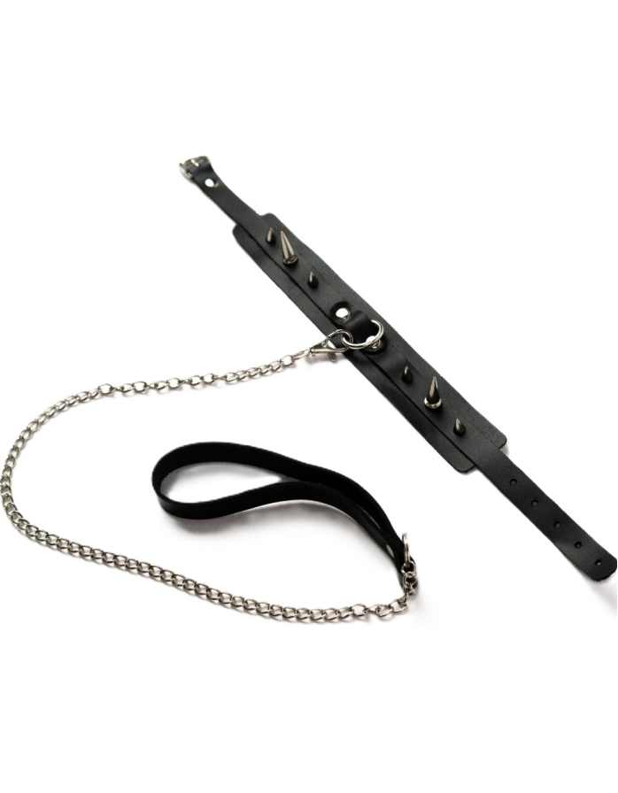 Ошейник с шипами Amoreo BLACK