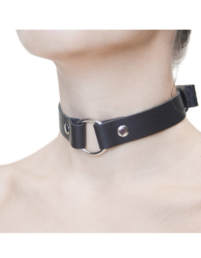 Чокер с кольцом Amoreo BLACK