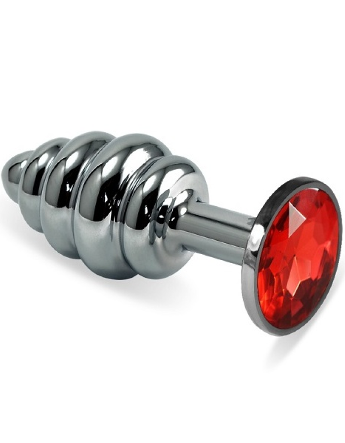 Анальная пробка со стразами Funny Steel BOMB IT