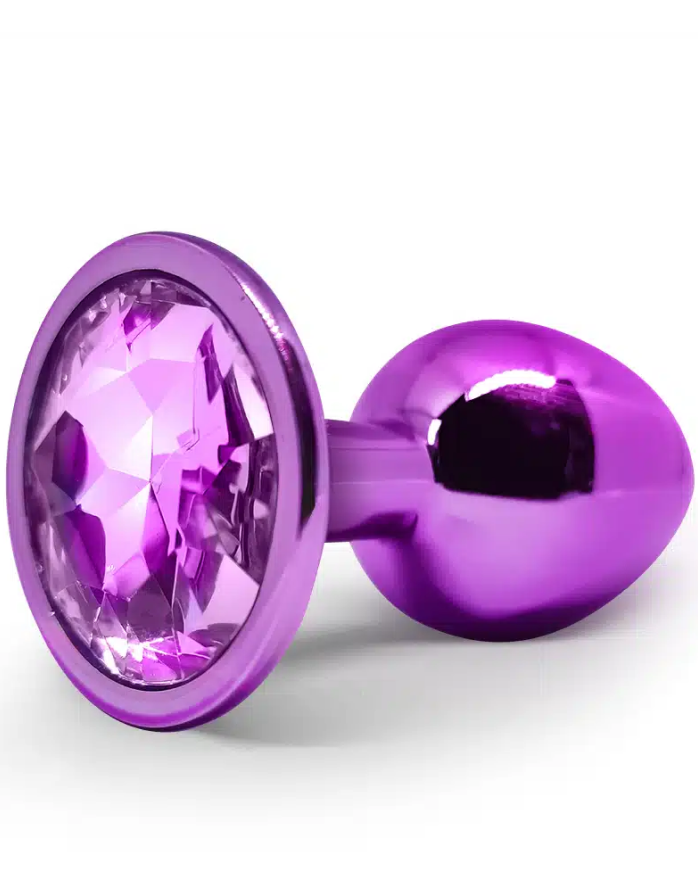 Анальная пробка со стразами Funny Steel PUR CRYSTAL