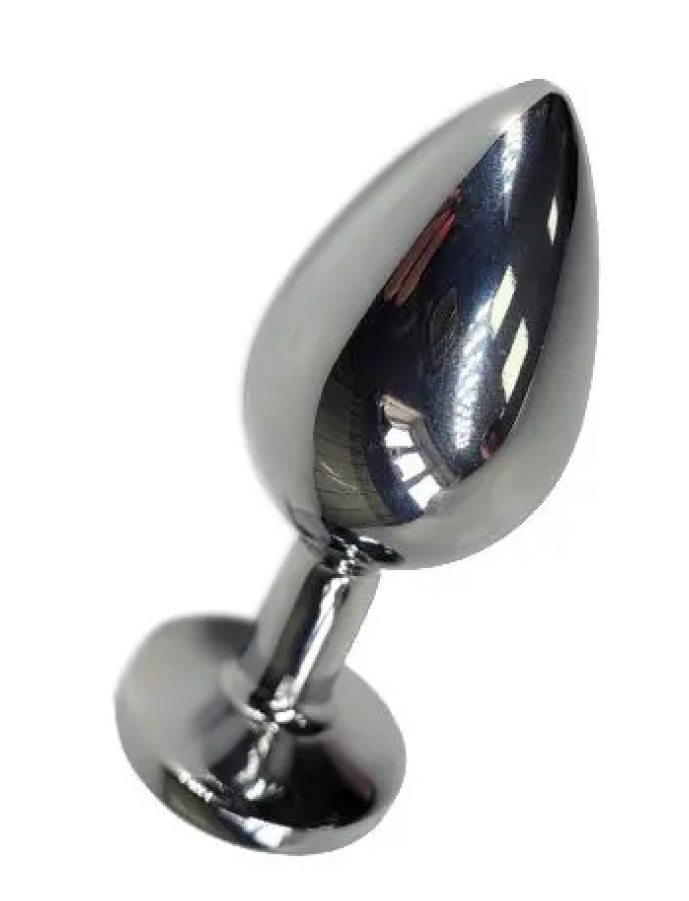 Анальная пробка со стразами Funny Steel RUBY IT (M)