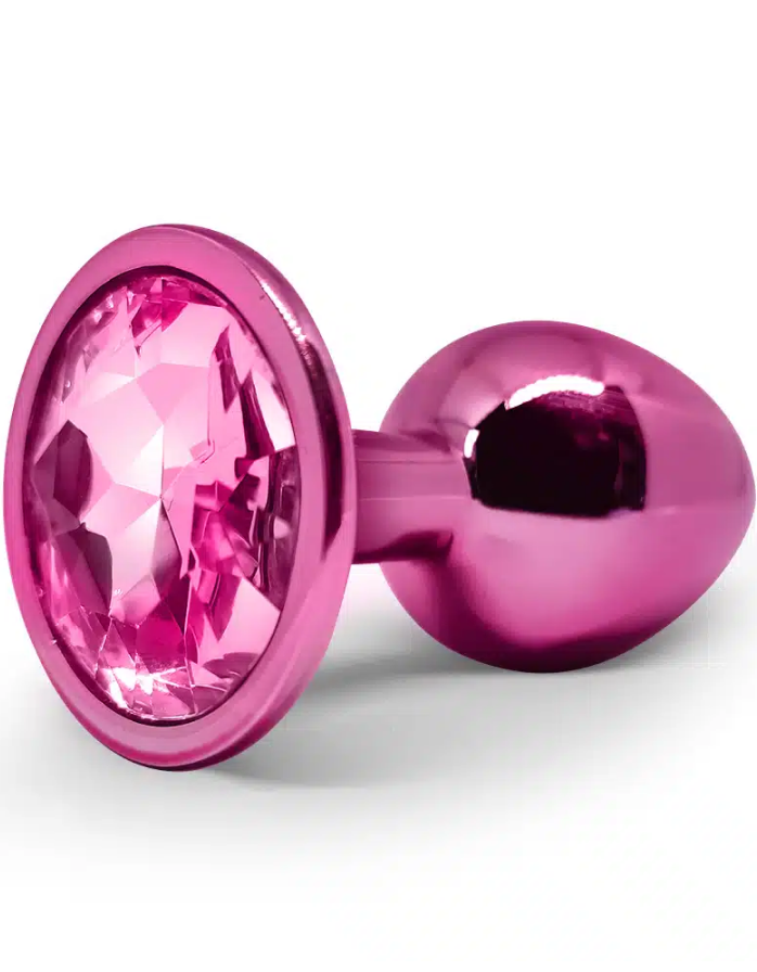 Анальная пробка со стразами Funny Steel ROSE CRYSTAL