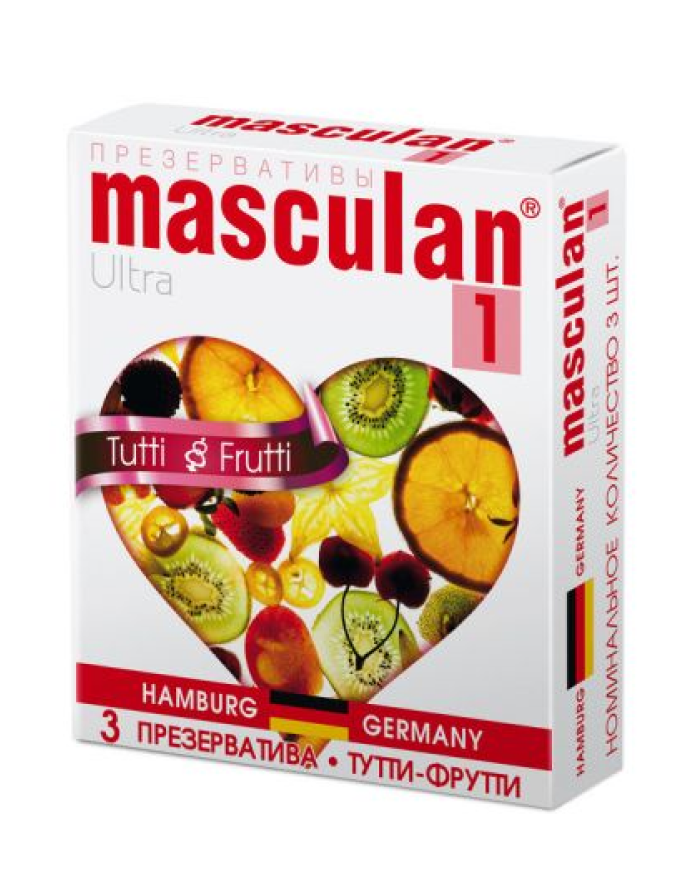 Презервативы со вкусом Masculan TUTTI-FRUTTI