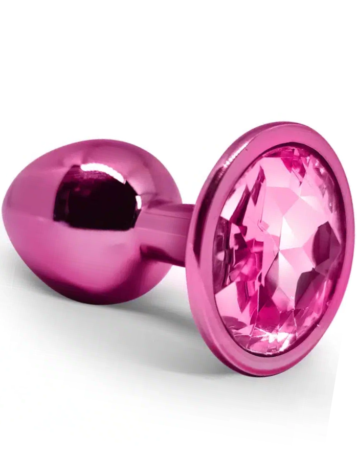 Анальная пробка со стразами Funny Steel ROSE CRYSTAL