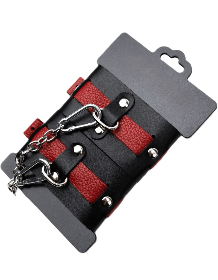 Наручники Amoreo BLACK-RED