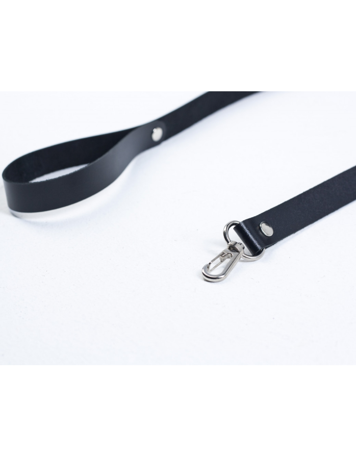 Поводок кожаный с карабином Amoreo, 85 см