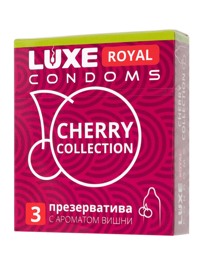 Презервативы со вкусом Luxe ROYAL CHERRY COLLECTION