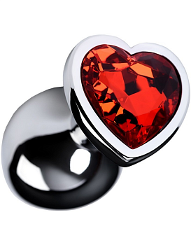 Анальная пробка со стразами Funny Steel LIGHT ROSE