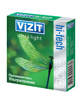 Презервативы тонкие Vizit HI-TECH ULTRA LIGHT
