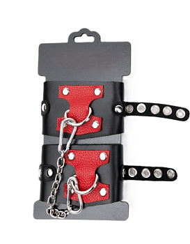 Наручники Amoreo BLACK-RED