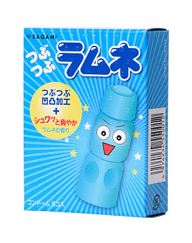 Презервативы со вкусом Sagami STUDDED LEMONADE