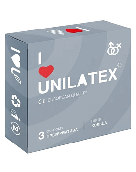 Презервативы с кольцами Unilatex RIBBED