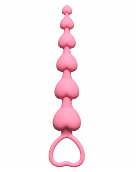 Анальная цепочка LOLA TOYS (розовый, размер до 17 см)