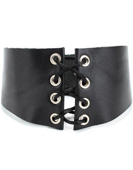 Чокер со шнуровкой Bdsm-Арсенал BLACK