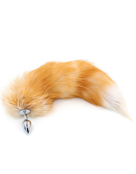 Анальная пробка с хвостом Funny Steel FOX